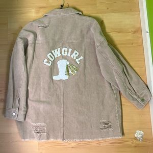 Beautiful oversized corduroy shacket